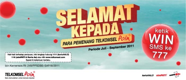 Pemenang Telkomsel Poin Pemenang Telkomsel Poin